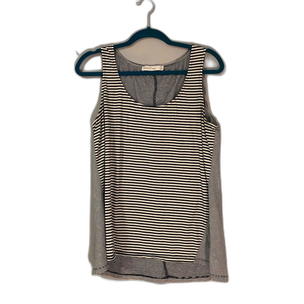 Summer & Sage black & white striped tank - Size XL